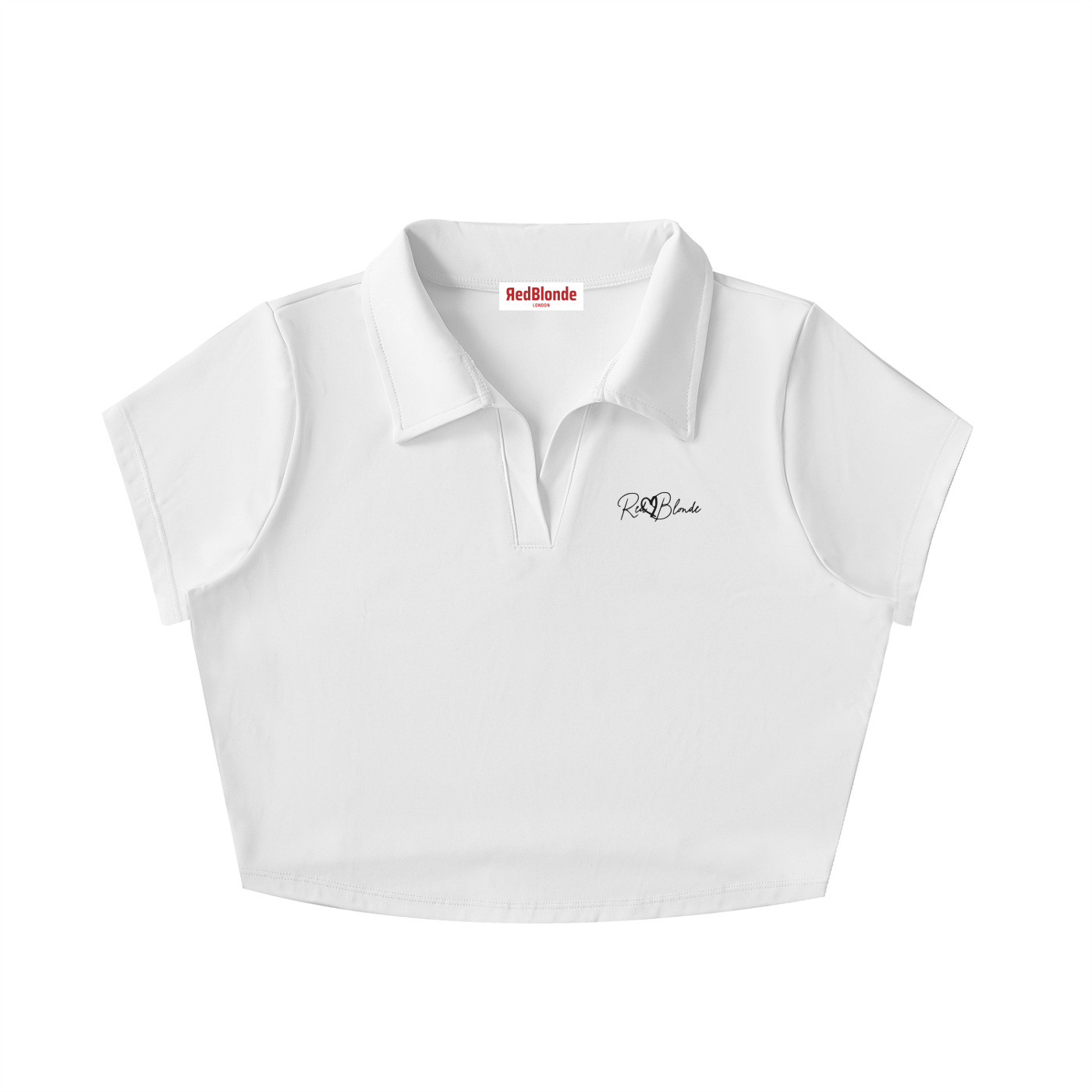 Off Duty Brunette Crop Polo Top