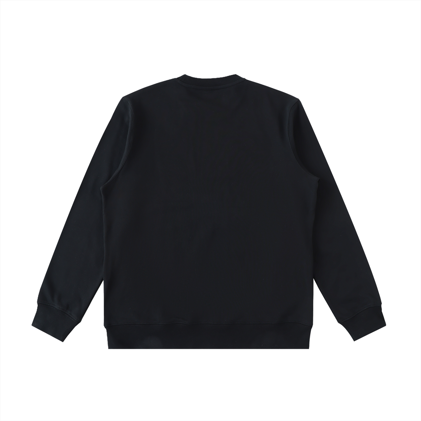 Black sweatshirt on a white background