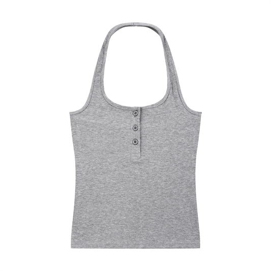 RedBlonde Halterneck Henley Tank