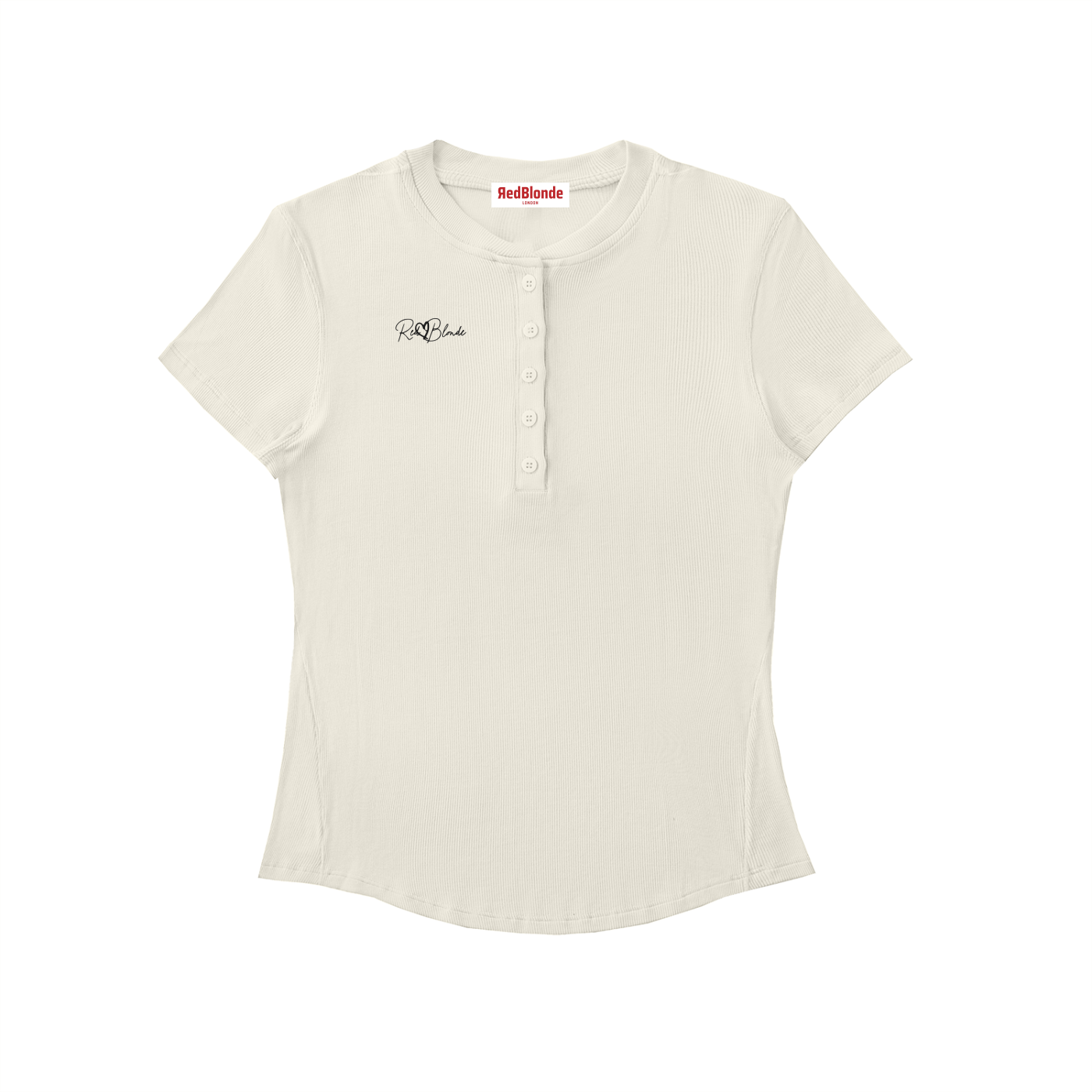 Beige t-shirt with a logo on a white background