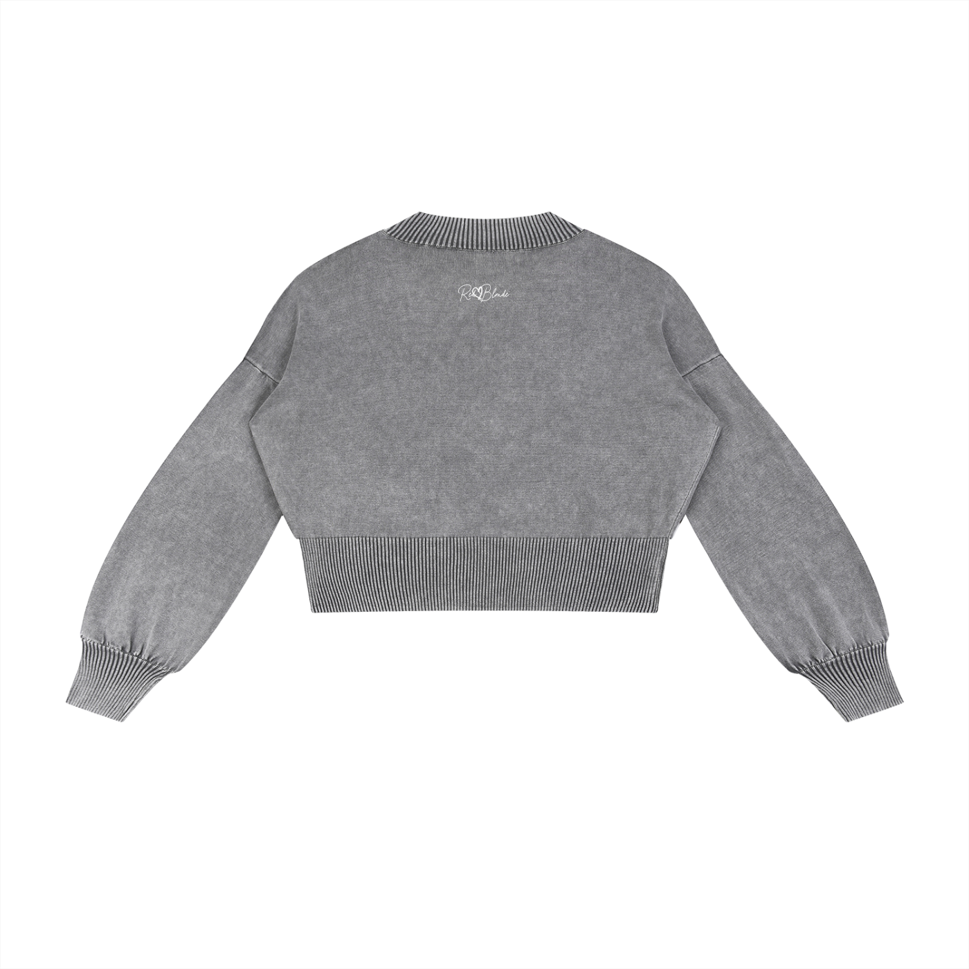 Gray sweater on a white background